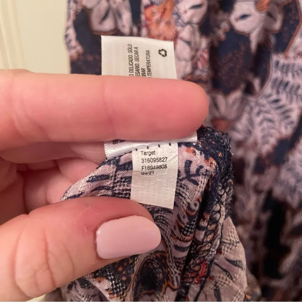 Knox Rose Maxi Floral Boho Festival Hippie Prairie Dress - Blue Pink - NWOT - Picture 10 of 16